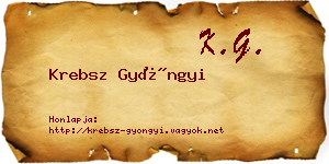 Krebsz Gyöngyi névjegykártya