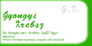 gyongyi krebsz business card